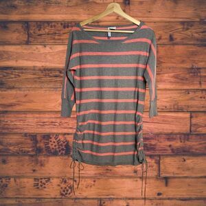 5 for $25🔥Planet Motherhood Pink & Grey Striped Sweater Maternity Large